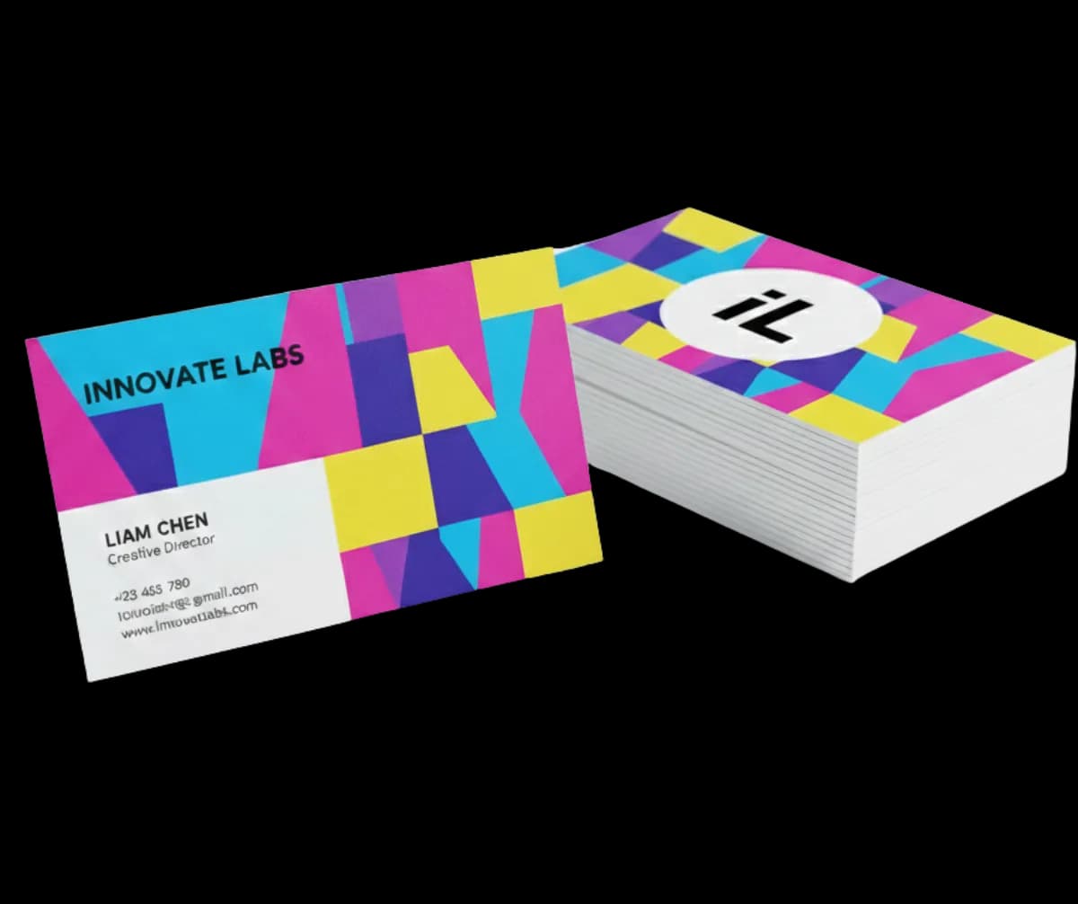 Stack of professional business cards